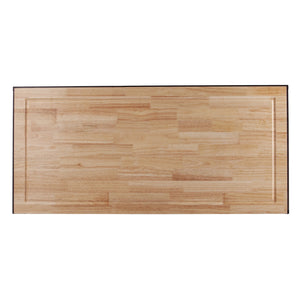 Safavieh Waysmere Butcher Block Kitchen Island With Open Shelving And Powder Coated Iron Accents KA1012561