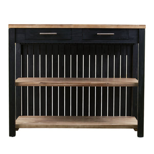 Safavieh Berinsly Solid Acacia Kitchen Island With Expandable Top Two Drawers Open Shelving KA1012761