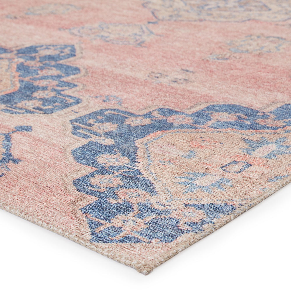 Jaipur Living Kairos Adalee Kar01 Powerloomed Machinemade 100% Polyester Traditional Vintage Look Indoor Rug Pink, Blue 100% Polyester, 80% Polyester 20% Co Rug151750