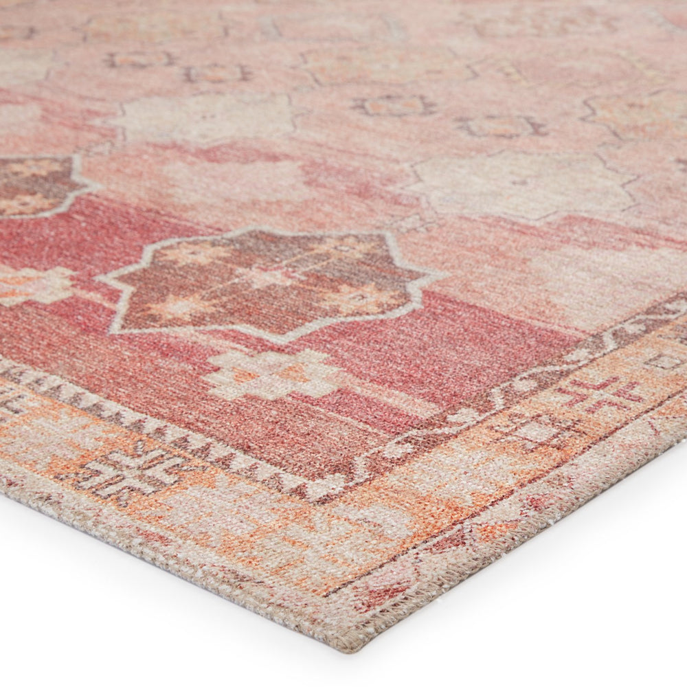 Jaipur Living Kairos Bijou Kar02 Powerloomed Machinemade 100% Polyester Vintage Vintage Look Indoor Rug Pink, Orange 100% Polyester, 80% Polyester 20% Co Rug151752