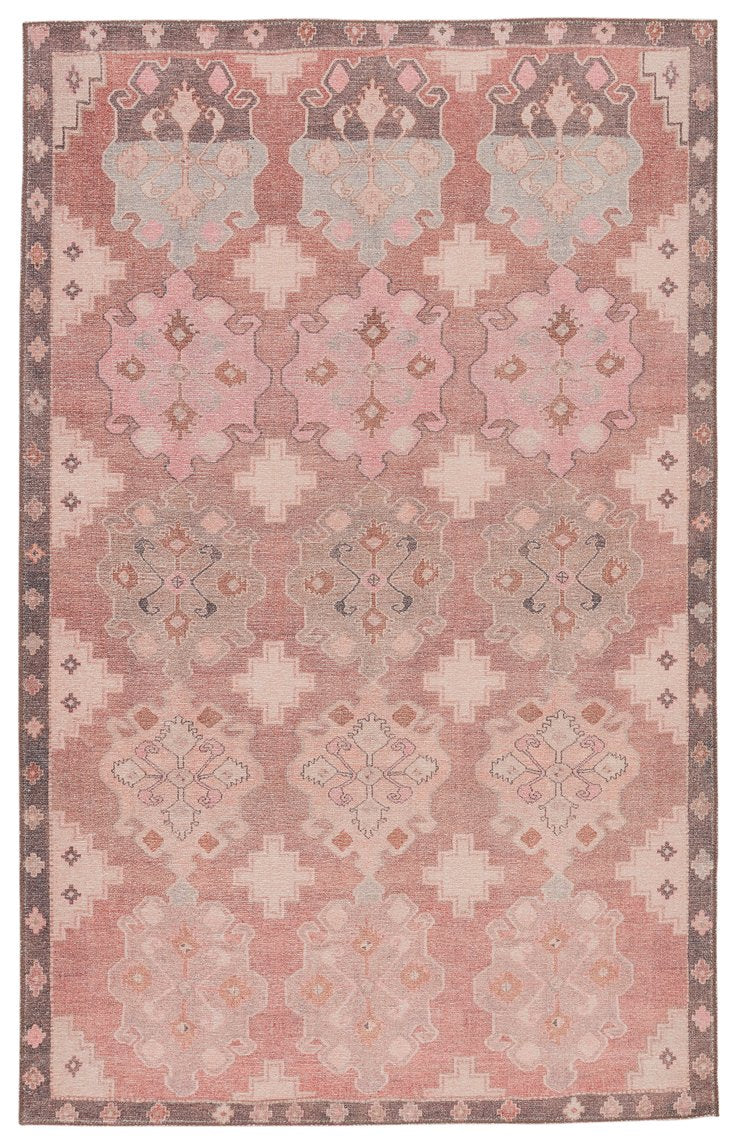 Jaipur Living Kairos Chilton Kar03 Powerloomed Machinemade 100% Polyester Traditional Vintage Look Indoor Rug Pink, Brown 100% Polyester, 80% Polyester 20% Co Rug151756