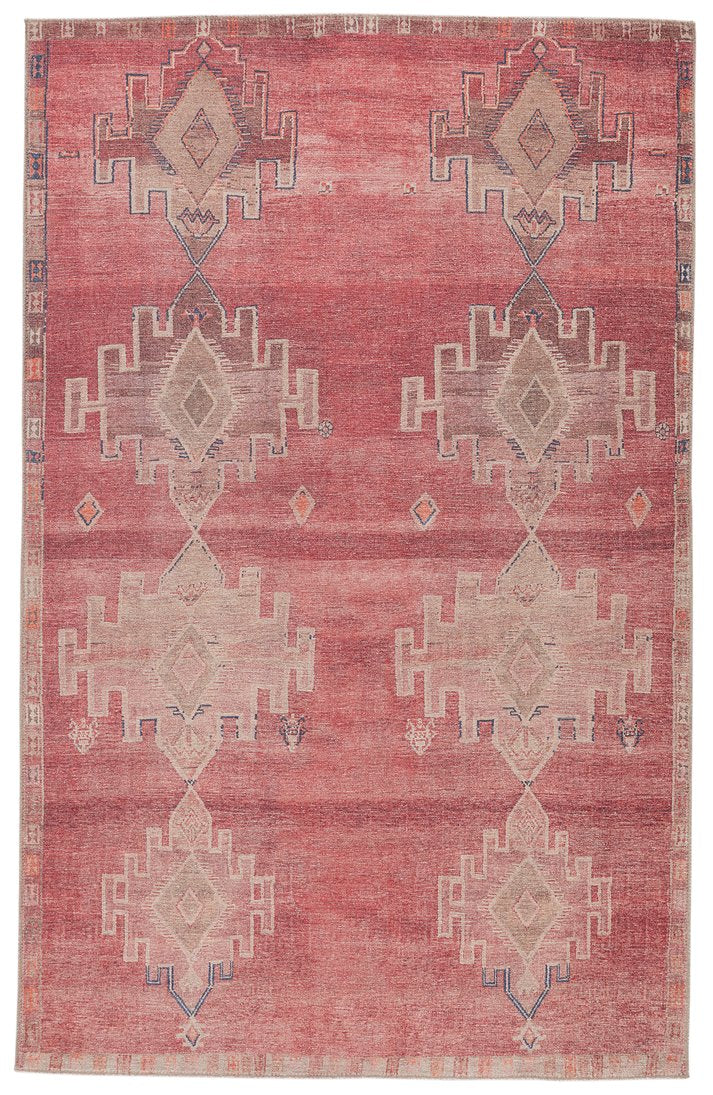 Jaipur Living Kairos Evadne Kar04 Powerloomed Machinemade 100% Polyester Vintage Vintage Look Indoor Rug Pink, Blue 100% Polyester, 80% Polyester 20% Co Rug146956