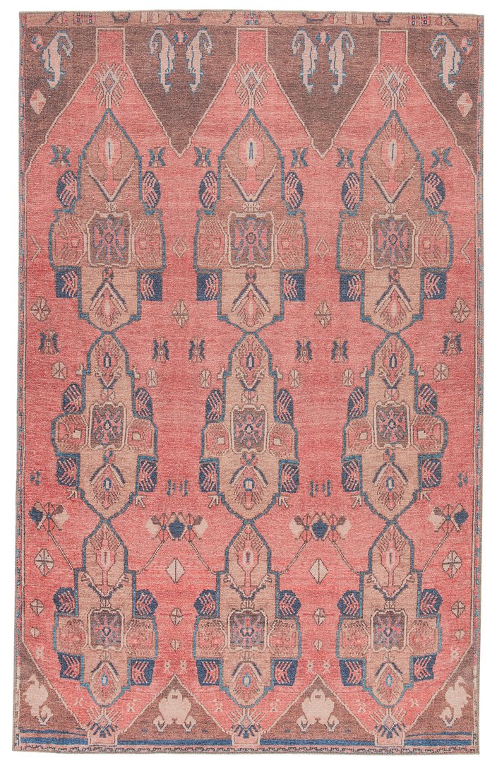 Jaipur Living Kairos Lani Kar06 Powerloomed Machinemade 100% Polyester Vintage Vintage Look Indoor Rug Pink, Brown 100% Polyester, 80% Polyester 20% Co Rug156640