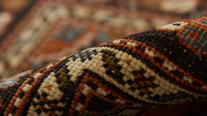 Momeni Karajeh KAJ-1 Hand Woven Traditional Medallion Indoor Rug Red 10' x 14'