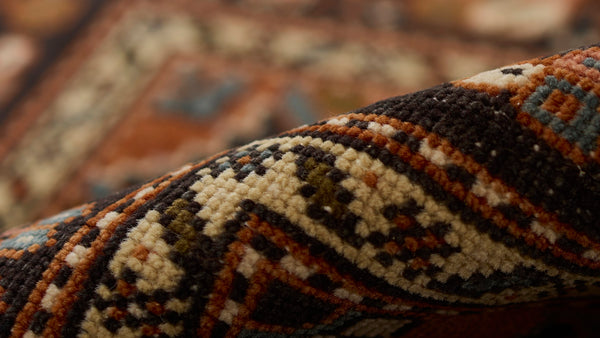 Momeni Karajeh KAJ-1 Hand Woven Traditional Medallion Indoor Rug Red 10' x 14'