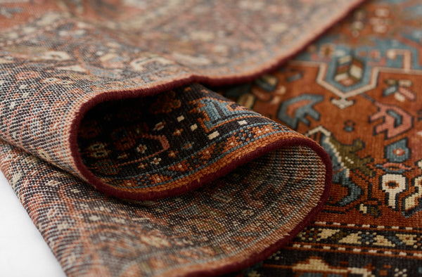 Momeni Karajeh KAJ-1 Hand Woven Traditional Medallion Indoor Rug Red 10' x 14'