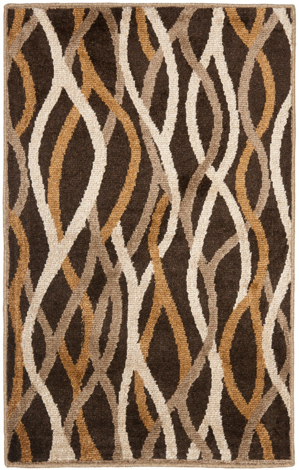Safavieh Kashmir Elegant Area Rug - Luxurious Power-loomed Design With Warm Earthy Hues For Timeless Style Brown ,Multi 90% Polyester And 10% Cotton Kas117a-3