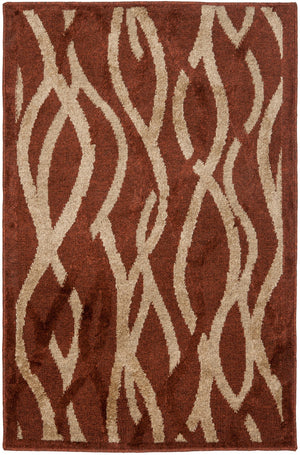 Safavieh Kashmir Elegant Area Rug - Luxurious Power-loomed Design With Warm Earthy Hues For Timeless Style Rust ,Ivory 90% Polyester And 10% Cotton Kas117b-3