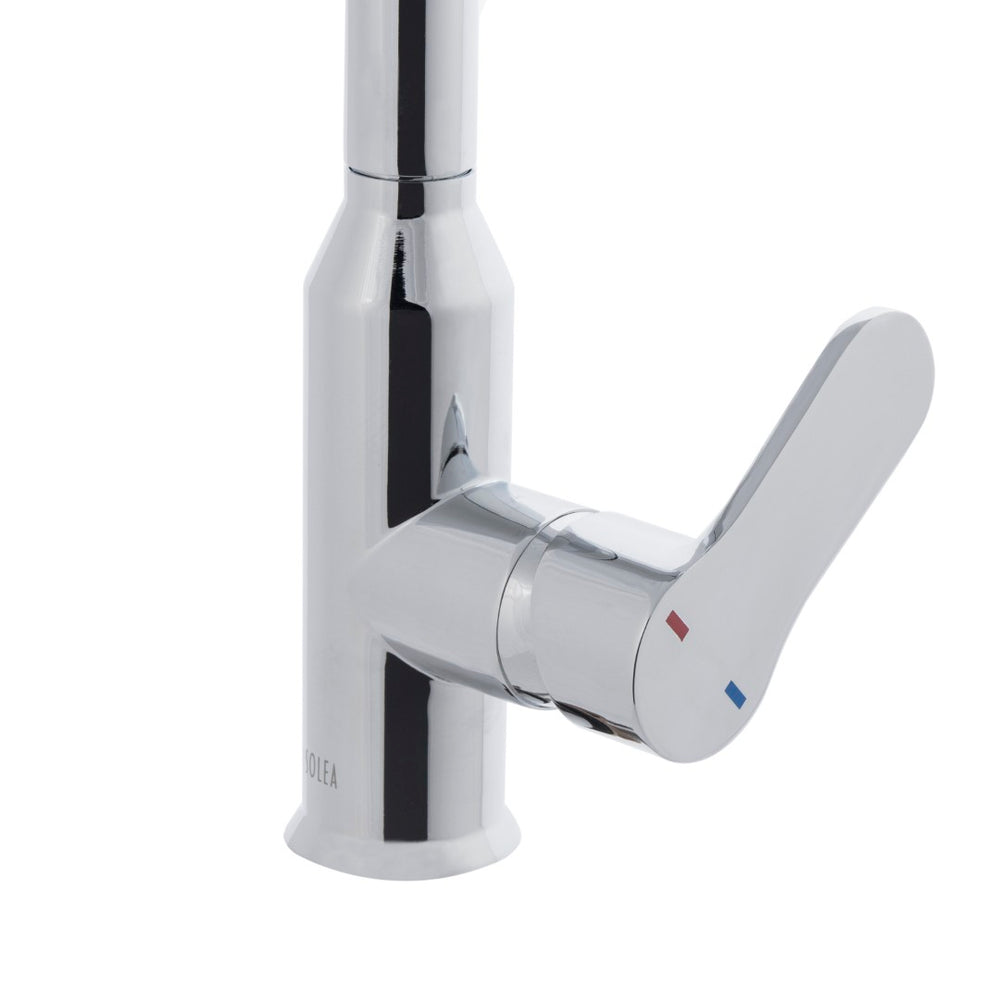 Safavieh EUPHORIA Polished Chrome Single Control Pull-Down Kitchen Faucet for Modern Style & Functionality KCF2560C
