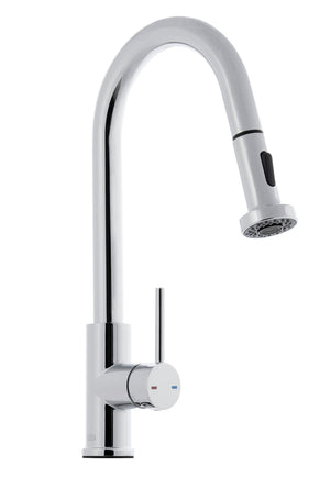 Safavieh ENCHANT Modern Single Control Pull-Down Kitchen Faucet in Chrome – Stylish, Durable & Versatile KCF2564C