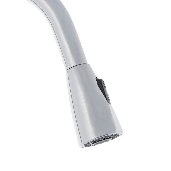 Safavieh PROSPER Single Control Pull-Down Kitchen Faucet in Polished Chrome - Modern Design & Easy Installation KCF2566C