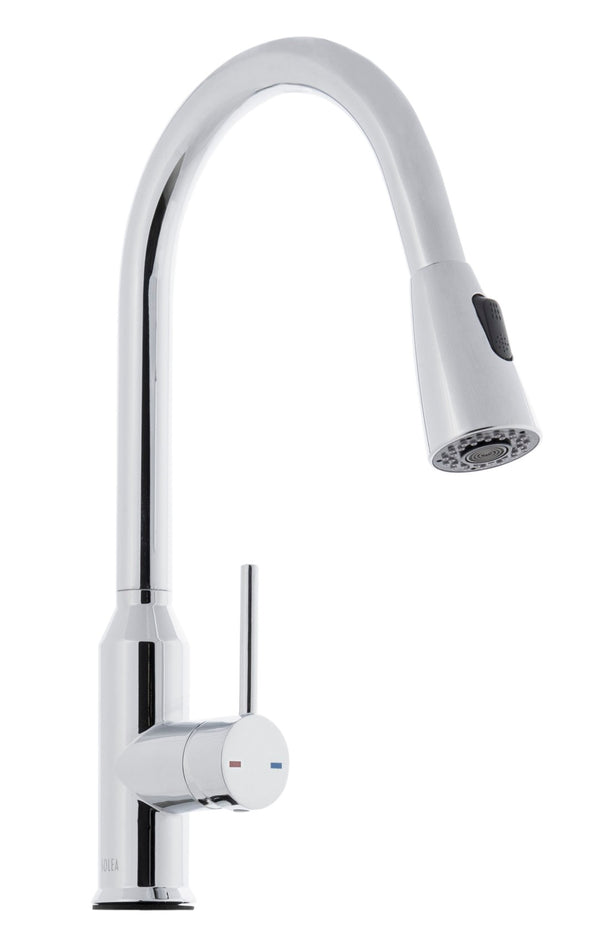 Safavieh PROSPER Single Control Pull-Down Kitchen Faucet in Polished Chrome - Modern Design & Easy Installation KCF2566C