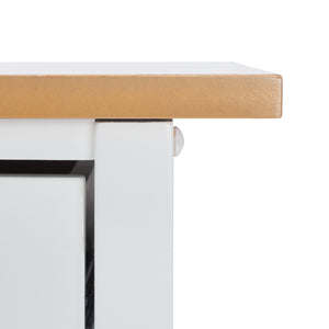 Safavieh Cohyn Kitchen Cart With 2 Drawers And 2 Open Shelves For Stylish Storage And Prep Space Natural / White KCH1401B