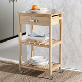 Safavieh Corteau Kitchen Cart Natural  KCH1900A