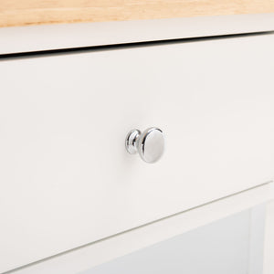 Safavieh Locklyn Versatile Kitchen Cart With Storage Drawers, Open Shelves, And Classic Farmhouse Style White / Natural KCH8703B