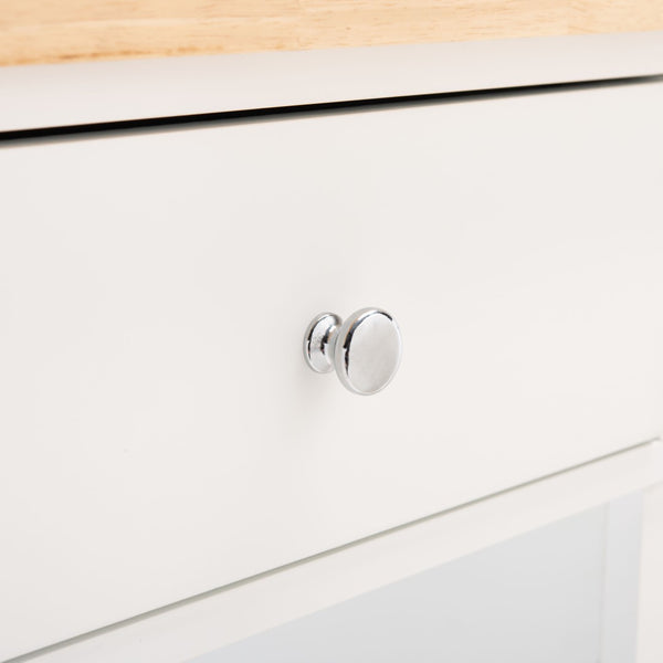 Safavieh Locklyn Versatile Kitchen Cart With Storage Drawers, Open Shelves, And Classic Farmhouse Style White / Natural KCH8703B