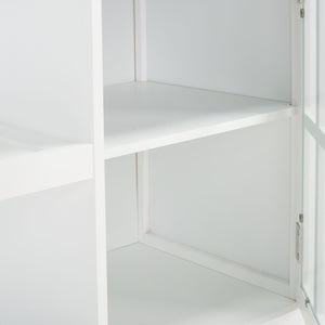 Safavieh Locklyn Versatile Kitchen Cart With Storage Drawers, Open Shelves, And Classic Farmhouse Style White / Natural KCH8703B