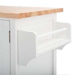 Safavieh Kesler 2-Door Kitchen Cart With Open Shelf – Stylish Storage & Prep Space For Every Home Chef KCH8705A