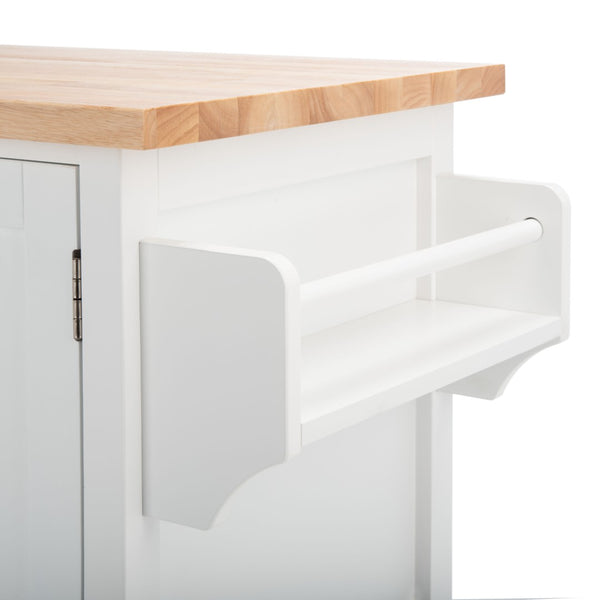 Safavieh Kesler 2-Door Kitchen Cart With Open Shelf – Stylish Storage & Prep Space For Every Home Chef KCH8705A