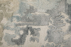 Feizy Rugs Kendall Hand-Tufted Abstract Area Rug with Cut and Loop Pile for Modern Living 5' x 8' KDL8A62FBLUGRYE10