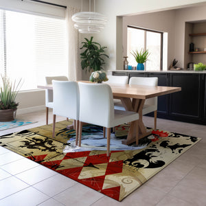 Dalyn Rugs Kendall KE3 Machine Made 100% Polyester Kitchen Rug Khaki 9' x 12' KE3KH9X12