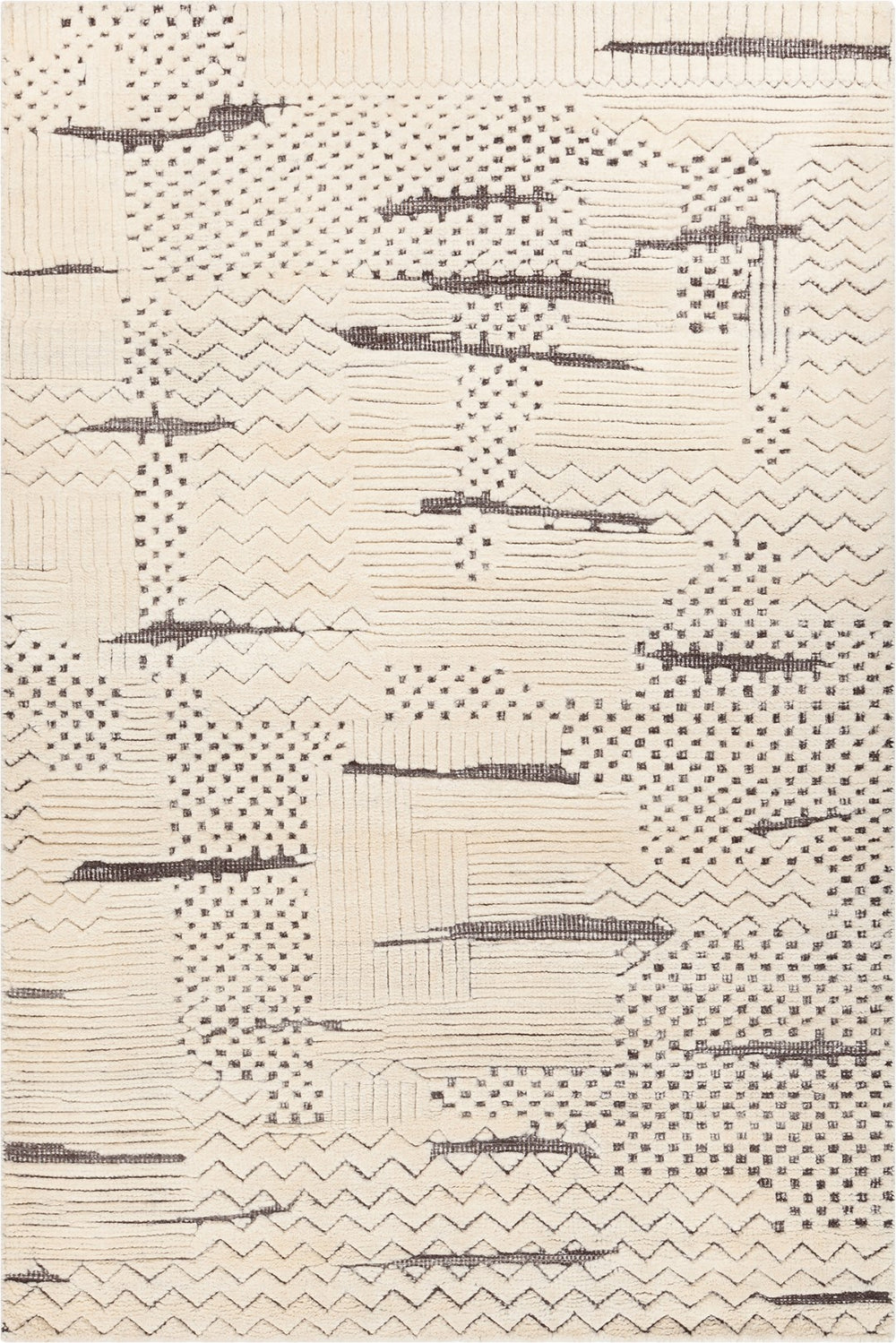 Chandra Rugs Hand Knotted Premium Wool Rug - Elevate Your Space With Artisanal Craftsmanship And Luxurious Comfort Ivory Wool Kee57001-79106