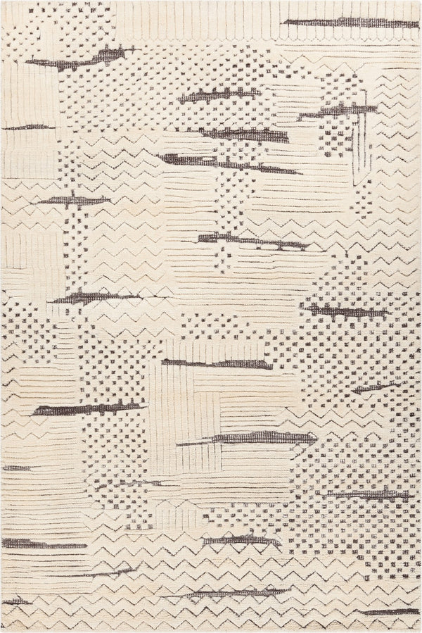 Chandra Rugs Hand Knotted Premium Wool Rug - Elevate Your Space With Artisanal Craftsmanship And Luxurious Comfort Ivory Wool Kee57001-79106