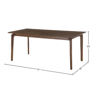 Lh Imports Kenzo Dining Table – Solid Acacia Wood With Retro Angled Legs, Perfect For Family Gatherings Brown Full Product In Acacia Wood Ken011-brn