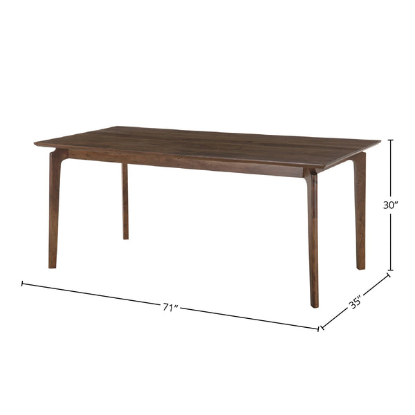 Lh Imports Kenzo Dining Table – Solid Acacia Wood With Retro Angled Legs, Perfect For Family Gatherings Brown Full Product In Acacia Wood Ken011-brn