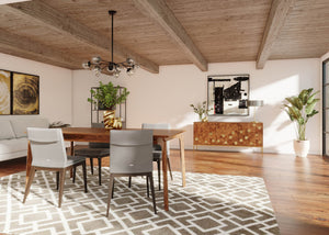 Lh Imports Kenzo Dining Table – Solid Acacia Wood With Retro Angled Legs, Perfect For Family Gatherings Brown Full Product In Acacia Wood Ken011-brn