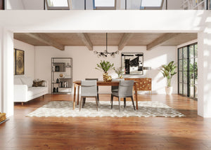 Lh Imports Kenzo Dining Table – Solid Acacia Wood With Retro Angled Legs, Perfect For Family Gatherings Brown Full Product In Acacia Wood Ken011-brn