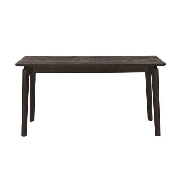 Lh Imports Kenzo Dining Table – Stylish Solid Acacia Wood With Retro Angled Legs, Perfect For Four Guests Black Mango Ken012-blk