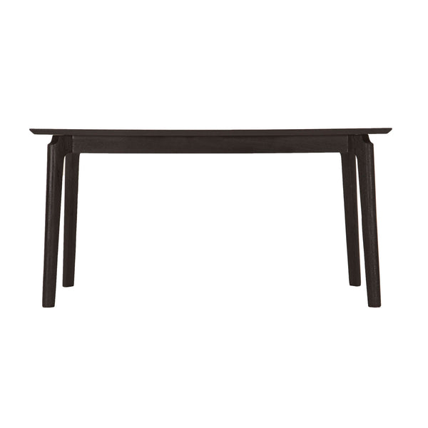 Lh Imports Kenzo Dining Table – Stylish Solid Acacia Wood With Retro Angled Legs, Perfect For Four Guests Black Mango Ken012-blk