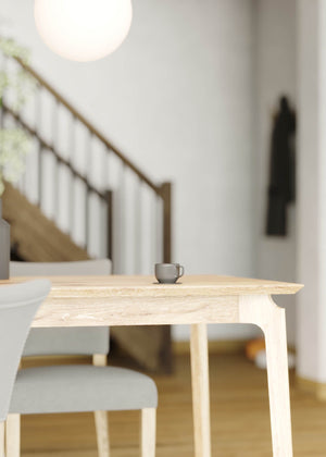 Lh Imports Kenzo Dining Table – Stylish Solid Acacia Wood With Retro Angled Legs, Perfect For Four Guests Brown Mango Ken012-ntr