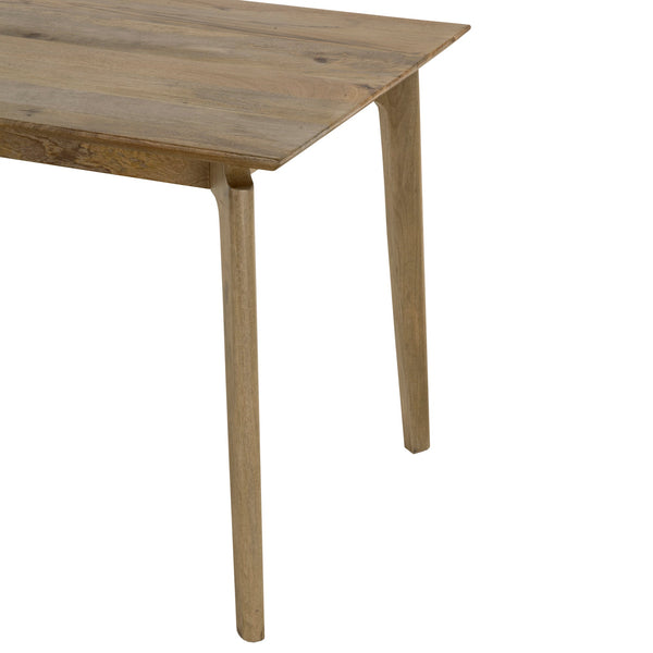 Lh Imports Kenzo Dining Table – Stylish Solid Acacia Wood With Retro Angled Legs, Perfect For Four Guests Brown Mango Ken012-ntr