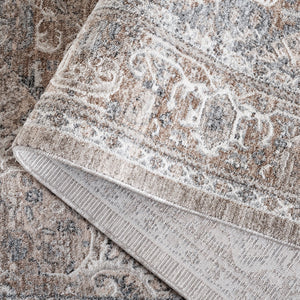 Safavieh Kendal Elegant Hallway Rug In Transitional Style – Stylish, Durable Design For Any Decor Theme Grey ,Ivory Beige 82% Polyester  18% Cotton Ken800f-7r