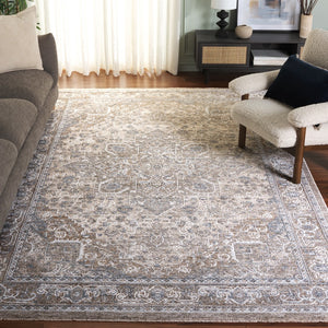Safavieh Kendal Elegant Hallway Rug In Transitional Style – Stylish, Durable Design For Any Decor Theme Grey ,Ivory Beige 82% Polyester  18% Cotton Ken800f-7r