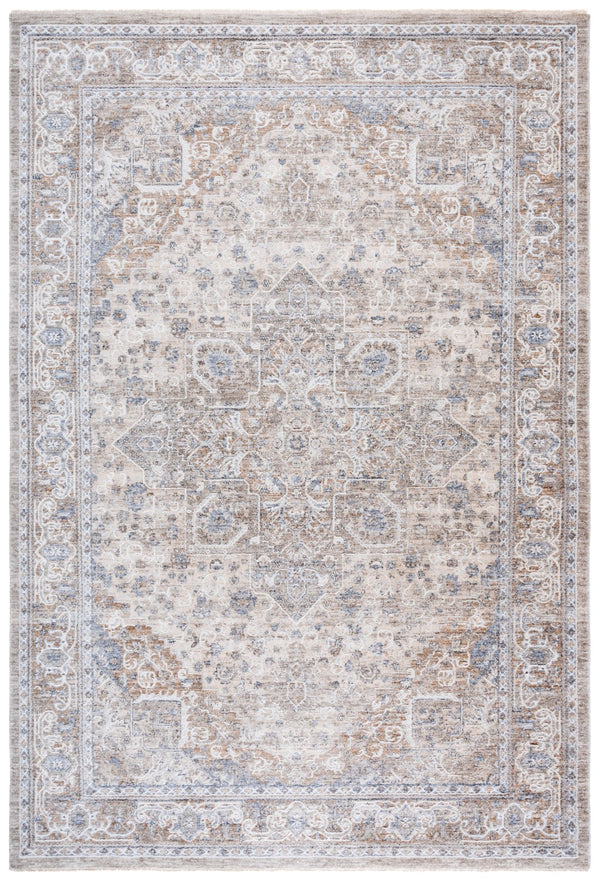 Safavieh Kendal Elegant Hallway Rug In Transitional Style – Stylish, Durable Design For Any Decor Theme Grey ,Ivory Beige 82% Polyester  18% Cotton Ken800f-7r