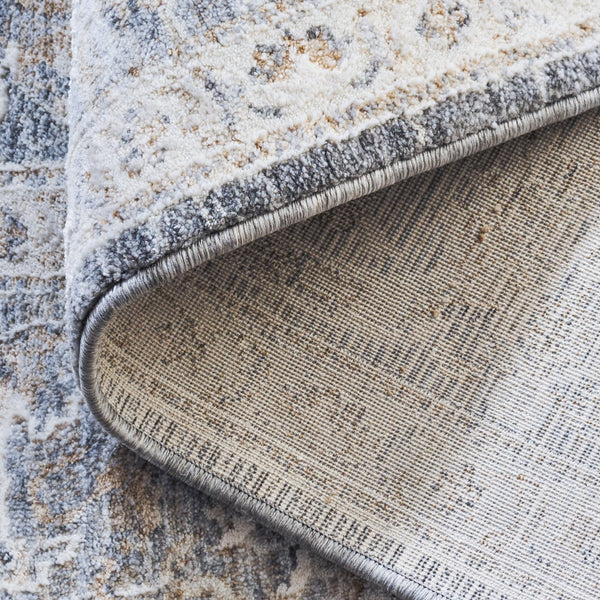 Safavieh Kendal Plush 2X8 Runner In Dark Grey & Ivory Beige — 3/8" Low Pile, Power-Loomed Turkey, Stain-Resistant Blend KEN802H-28