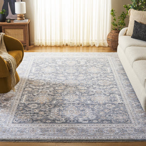 Safavieh Kendal Plush 2X8 Runner In Dark Grey & Ivory Beige — 3/8" Low Pile, Power-Loomed Turkey, Stain-Resistant Blend KEN802H-28