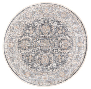 Safavieh Kendal Plush 2X8 Runner In Dark Grey & Ivory Beige — 3/8" Low Pile, Power-Loomed Turkey, Stain-Resistant Blend KEN802H-28