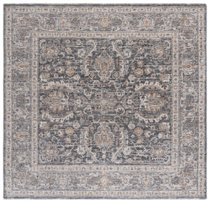 Safavieh Kendal Plush 2X8 Runner In Dark Grey & Ivory Beige — 3/8" Low Pile, Power-Loomed Turkey, Stain-Resistant Blend KEN802H-28