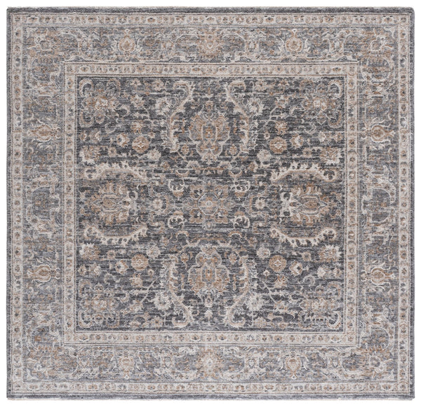Safavieh Kendal Plush 2X8 Runner In Dark Grey & Ivory Beige — 3/8" Low Pile, Power-Loomed Turkey, Stain-Resistant Blend KEN802H-28