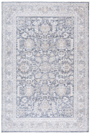 Safavieh Kendal Plush 2X8 Runner In Dark Grey & Ivory Beige — 3/8" Low Pile, Power-Loomed Turkey, Stain-Resistant Blend KEN802H-28