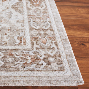 Safavieh Kendal Elegant Transitional Area Rug, Exquisite Turkish Design For Hallways, Adds Warmth & Charm Ivory ,Rust Beige 82% Polyester  18% Cotton Ken804a-5