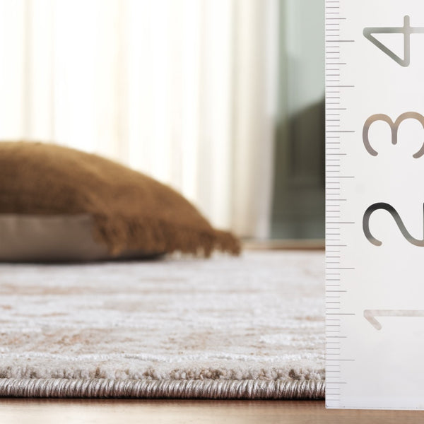 Safavieh Kendal Elegant Transitional Area Rug, Exquisite Turkish Design For Hallways, Adds Warmth & Charm Ivory ,Rust Beige 82% Polyester  18% Cotton Ken804a-5