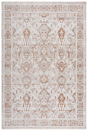 Safavieh Kendal Elegant Transitional Area Rug, Exquisite Turkish Design For Hallways, Adds Warmth & Charm Ivory ,Rust Beige 82% Polyester  18% Cotton Ken804a-5