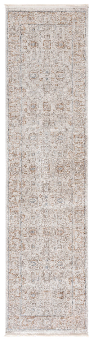 Safavieh Kendal Transitional 2'X8' Runner In Beige & Grey-Brown — Low-Profile 3/8" Pile, Durable Power-Loomed Turkish Rug KEN806B-28