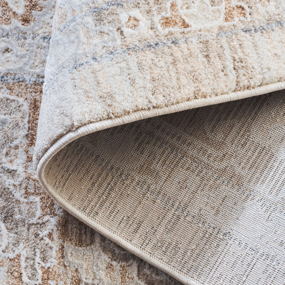 Safavieh Kendal Elegant Transitional Area Rug For Living Room Or Bedroom – Soft, Durable, And Stylish Design Beige ,Grey Brown 82% Polyester  18% Cotton Ken806b-7r