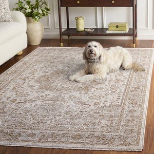 Safavieh Kendal Ivory Beige-Grey Floral Area Rug — Turkish-Made, Low-Profile, Power-Loomed Comfort And Style 4'-0" x 5'-7" KEN808A-4